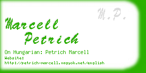 marcell petrich business card